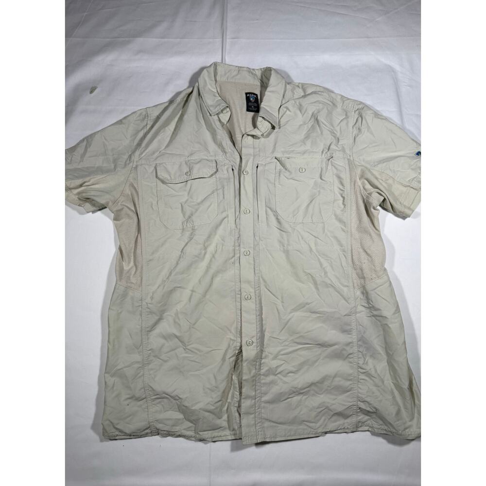 KÜHL Men’s Short Sleeve Outdoor Button Up Shirt XL Quick-Dry Safari Sport